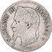 Francia, Napoleon III, 50 Centimes, 1867, Bordeaux, Plata, BC, Gadoury:417