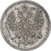 Rusia, Nicholas II, 5 Kopeks, 1892, Saint Petersburg, Plata, MBC+, KM:19a.1