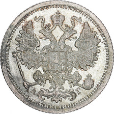 Russia, Nicholas II, 15 Kopeks, 1893, Saint Petersburg, Argento, BB, KM:21a.2