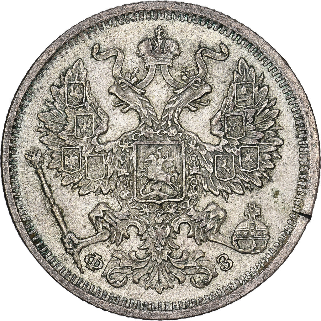 Russia, Nicholas II, 20 Kopeks, 1901, Saint Petersburg, Argento, BB, KM:22a.1