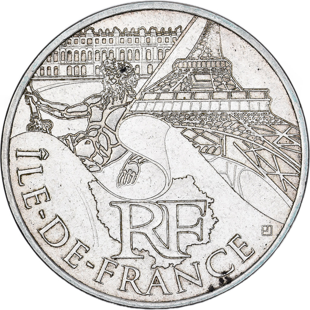Francja, 10 Euro, Île-de-France, 2011, Pessac, Srebro, EF(40-45)