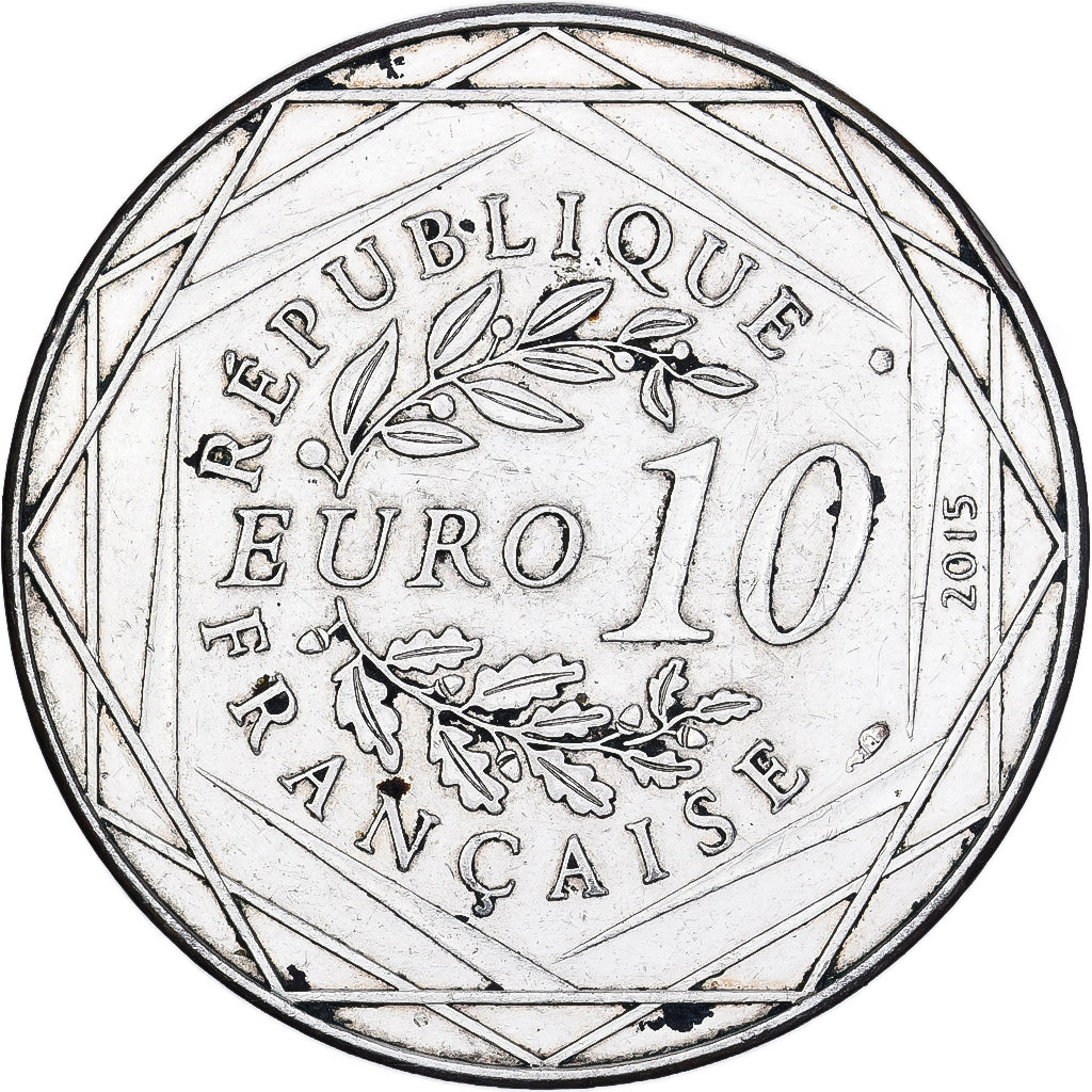 France, 10 Euro, 2015, Paris, Argent, TB+