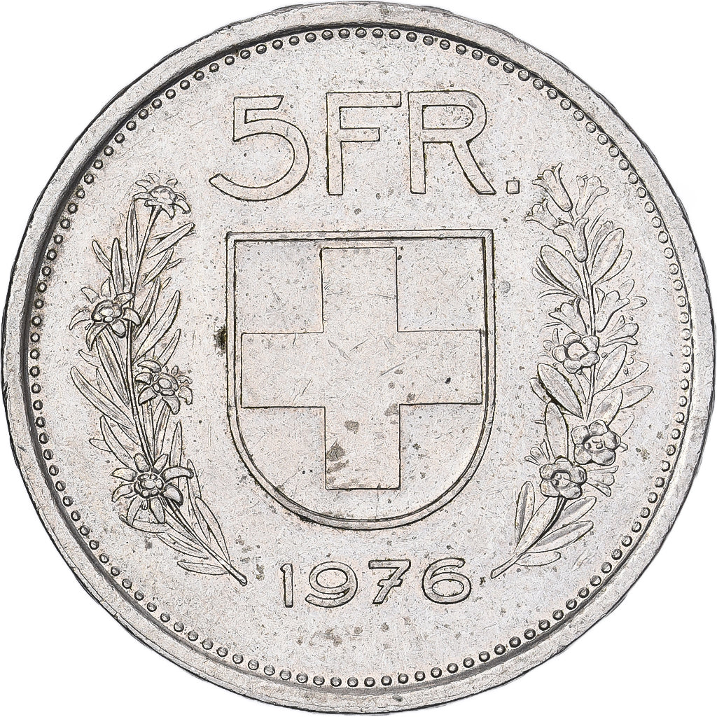 Suisse, 5 Francs, 1976, Bern, Cupro-nickel, TTB, KM:40a.1