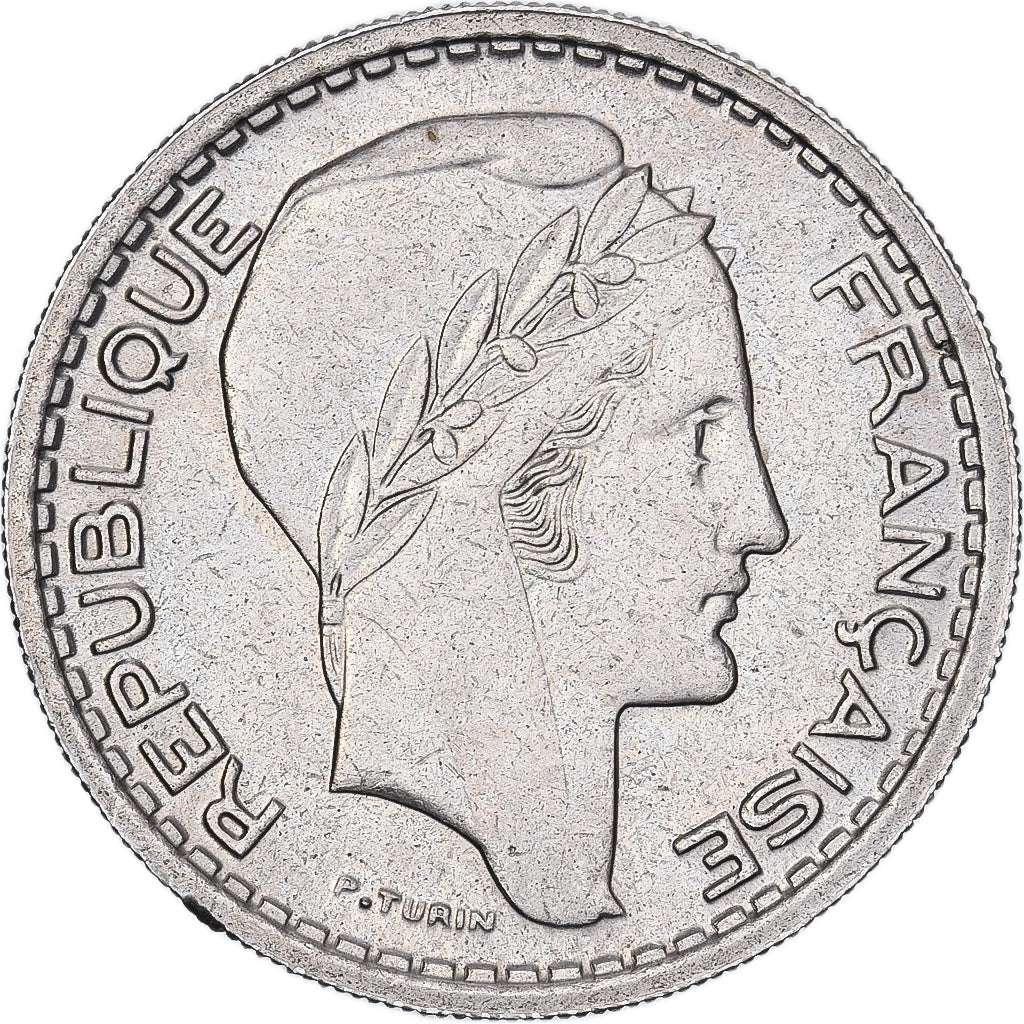 França, 10 Francs, Turin, 1948, Beaumont - Le Roger, Cobre-níquel, AU(50-53)