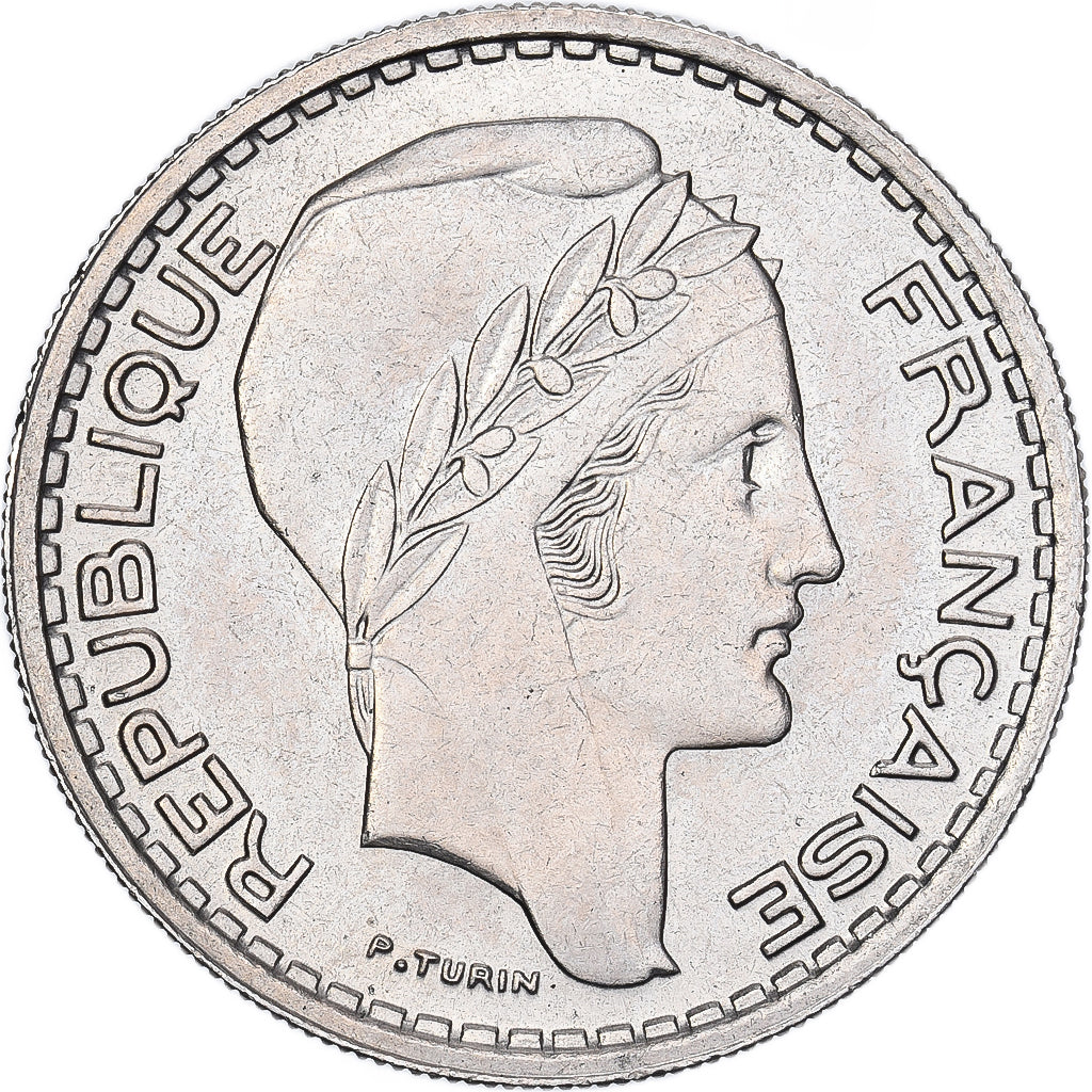 Francja, 10 Francs, Turin, 1949, Paris, Miedź-Nikiel, MS(60-62), Le