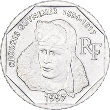 França, 2 Francs, Guynemer, 1997, Paris, Níquel, AU(55-58), KM:1187