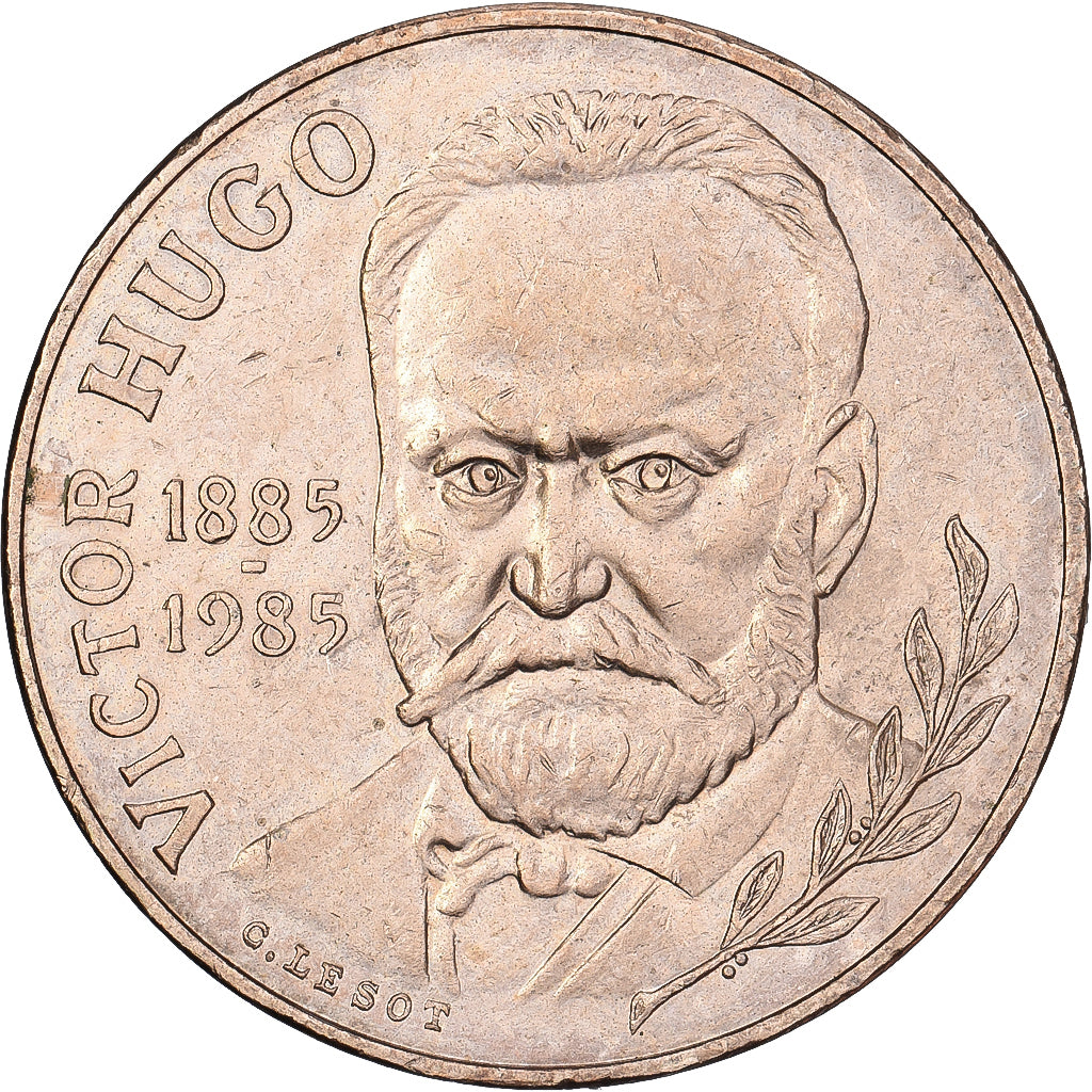 Frankreich, 10 Francs, 1985, Victor Hugo, Copper-nickel, SS, Gadoury:819, KM:956