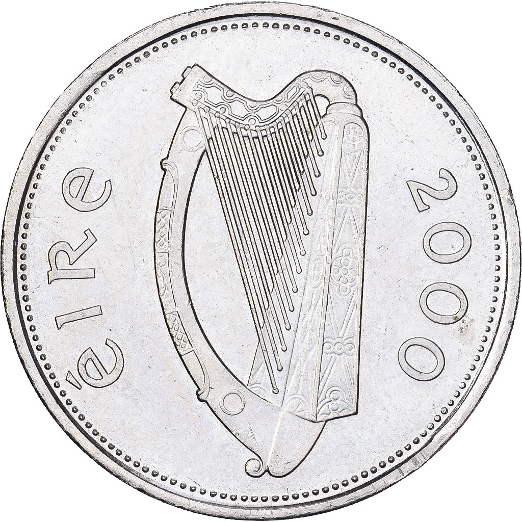 REPUBBLICA D’IRLANDA, Punt, Pound, 2000, Rame-nichel, BB, KM:27