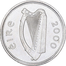 REPUBBLICA D’IRLANDA, Punt, Pound, 2000, Rame-nichel, BB, KM:27