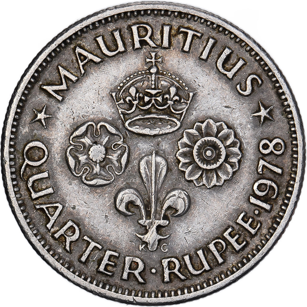 Maurícia, Elizabeth II, 1/4 Rupee, 1978, Cobre-níquel, VF(30-35), KM:36