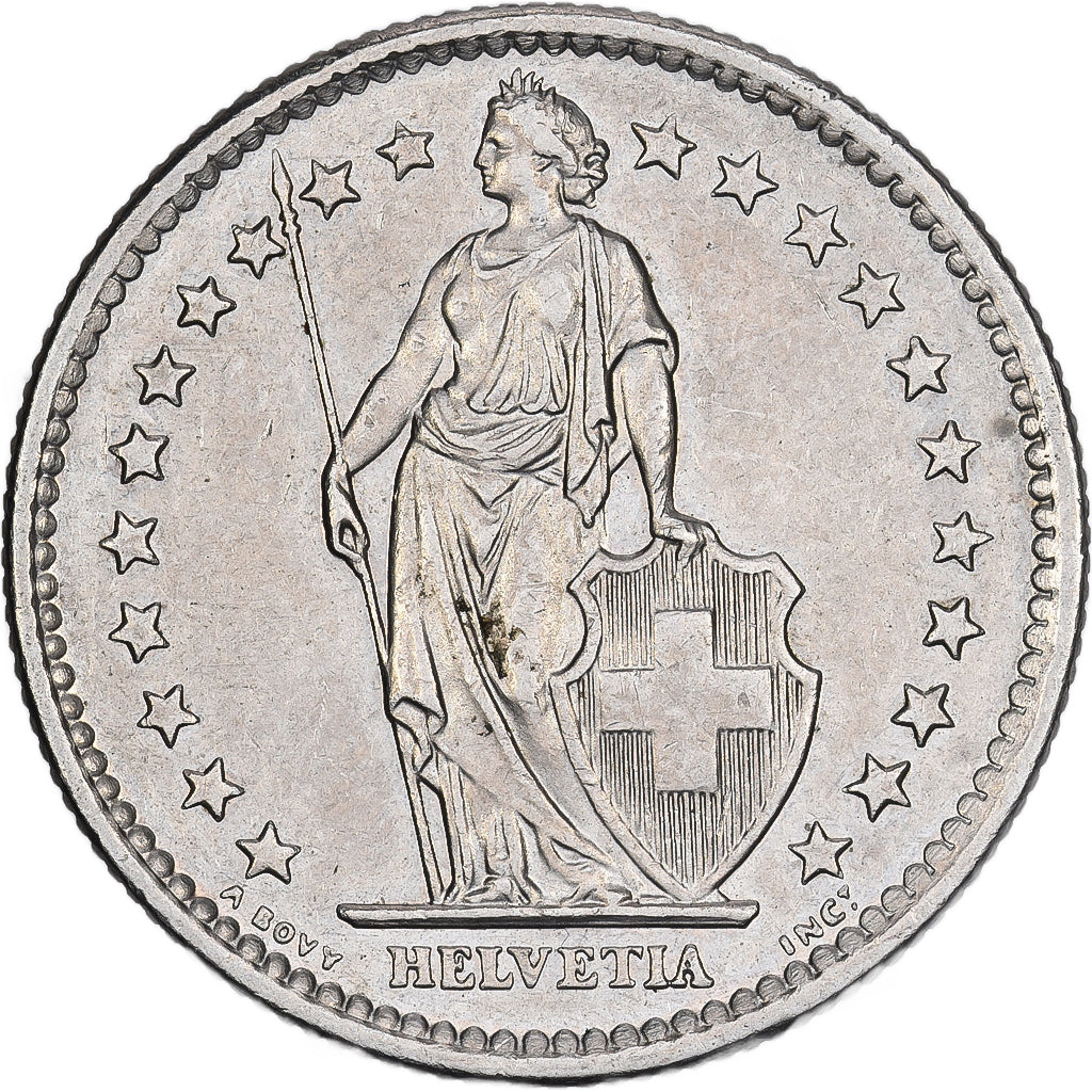 Switzerland, 2 Francs, 1979, Bern, Copper-nickel, AU(50-53), KM:21a.1