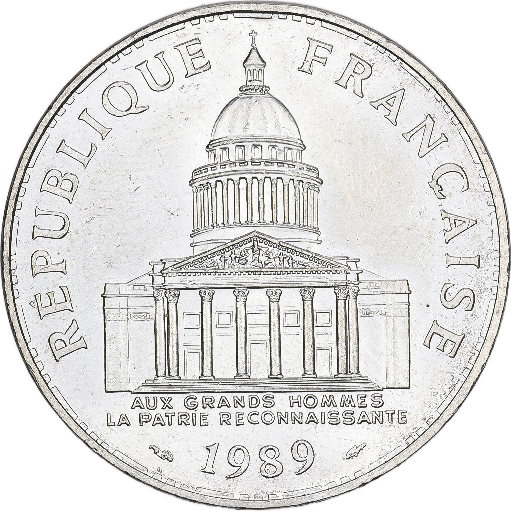 Frankreich, 100 Francs, Panthéon, 1989, Paris, Silber, SS+, Gadoury:898