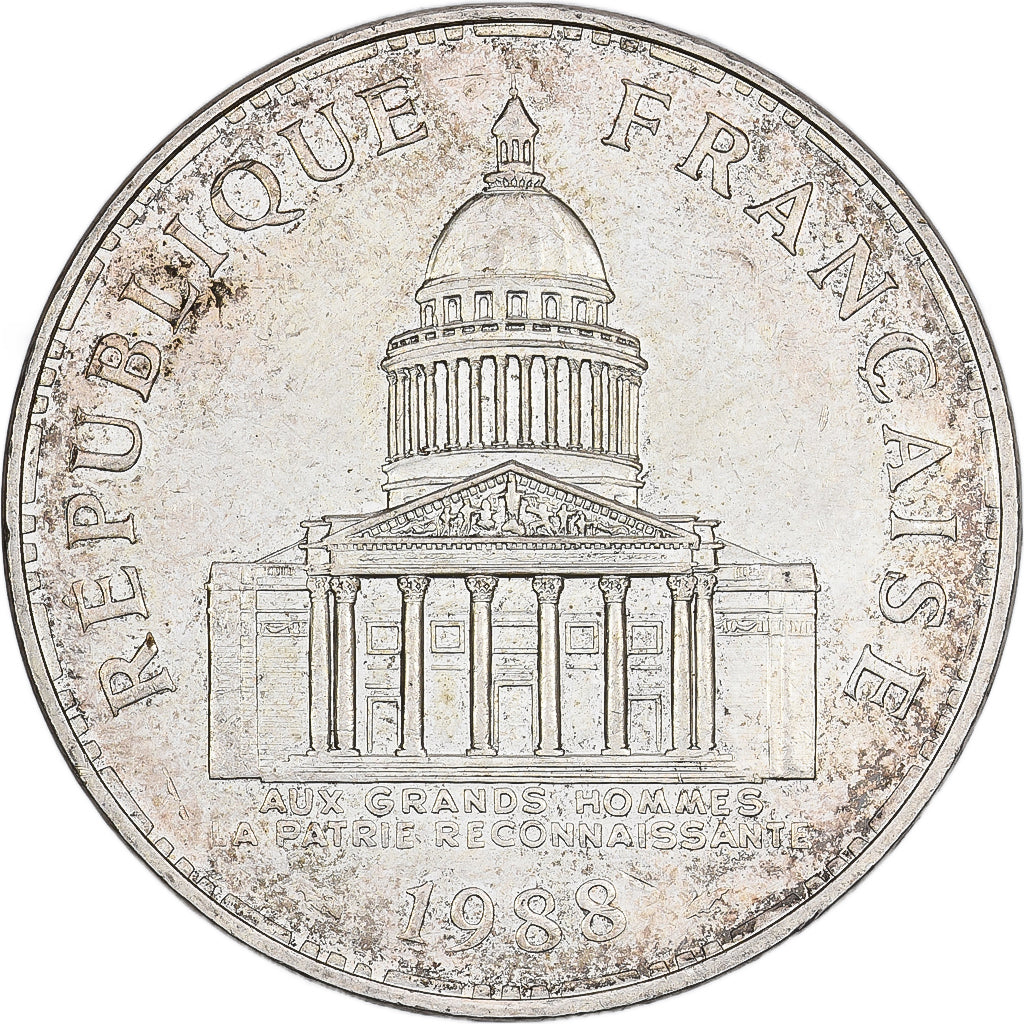 Francia, 100 Francs, Panthéon, 1988, Pessac, Argento, BB+, Gadoury:898