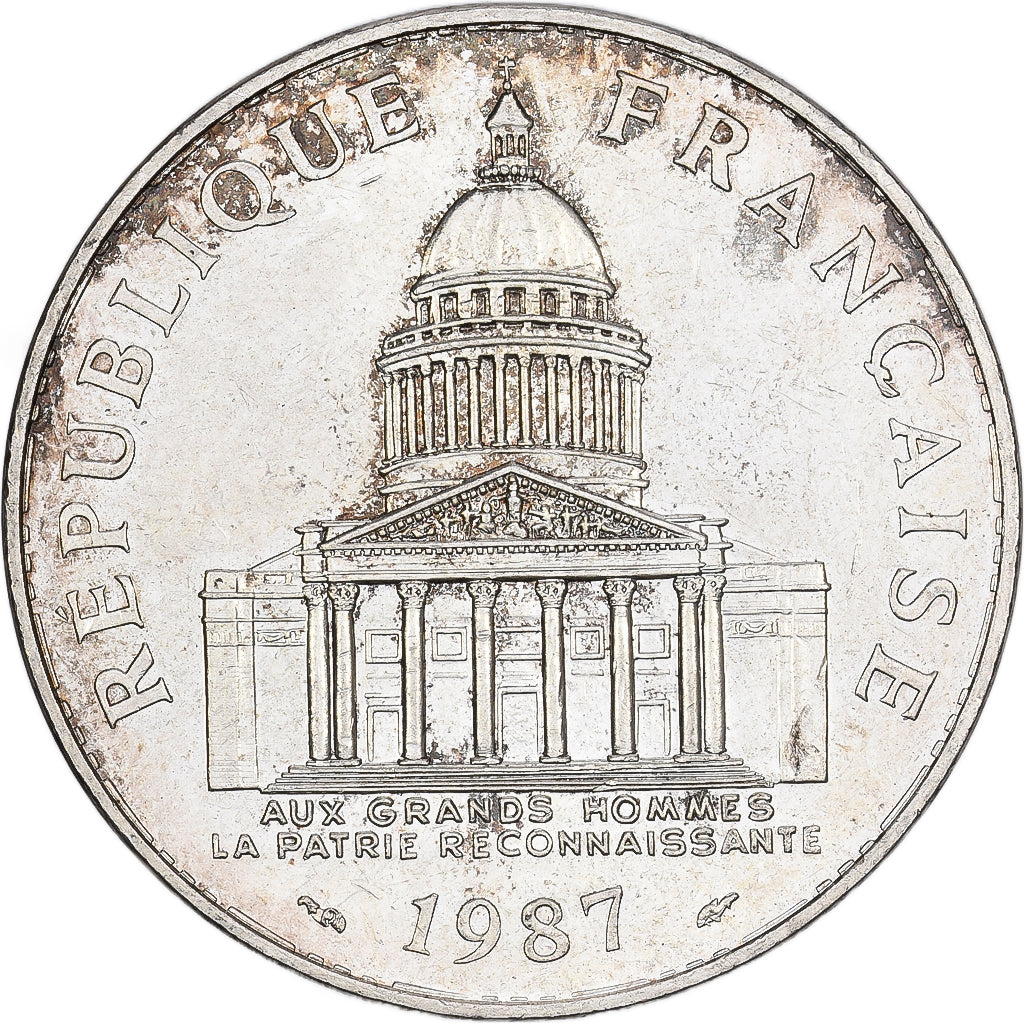 Frankreich, 100 Francs, Panthéon, 1987, Paris, Silber, VZ, KM:951.1