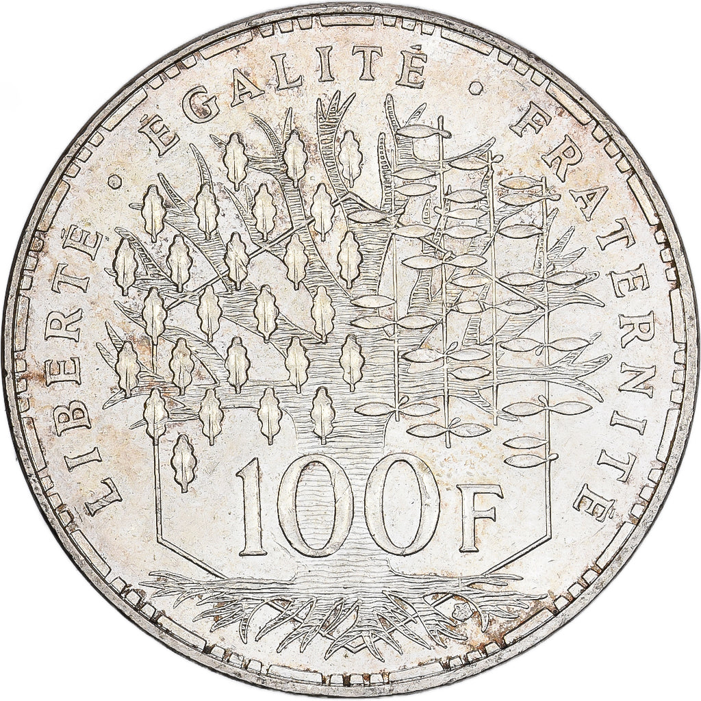 Frankreich, 100 Francs, Panthéon, 1987, Paris, Silber, VZ, KM:951.1