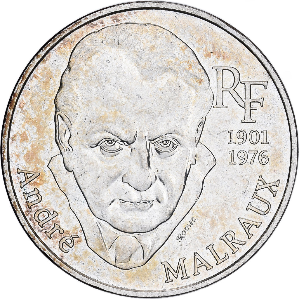 Frankreich, 100 Francs, André Malraux, 1997, Silber, SS+, KM:1188