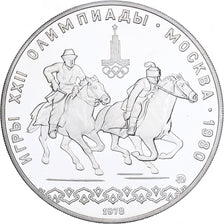 Russia, 10 Roubles, 1978, Equestrian sports.1980 Olympics.BE, Argento, SPL