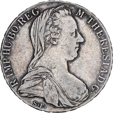 Autriche, Maria Theresa, Thaler, 1780, Vienne, Refrappe, Argent, XF40