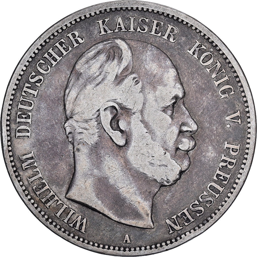 GERMAN STATES, 5 Mark, 1876, Berlin, KM #503, VF(30-35), Silver, 27.37
