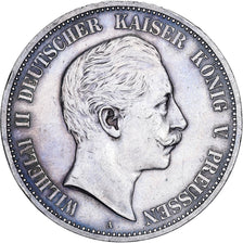 Stati tedeschi, PRUSSIA, Wilhelm II, 5 Mark, 1893, Berlin, Argento, BB+, KM:523
