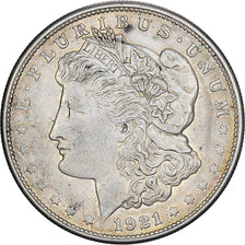 États-Unis, Dollar, Morgan Dollar, 1921, San Francisco, Argent, TTB+, KM:110
