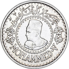 Maroc, Mohammed V, 500 Francs, 1956, Paris, Argent, SUP, KM:54