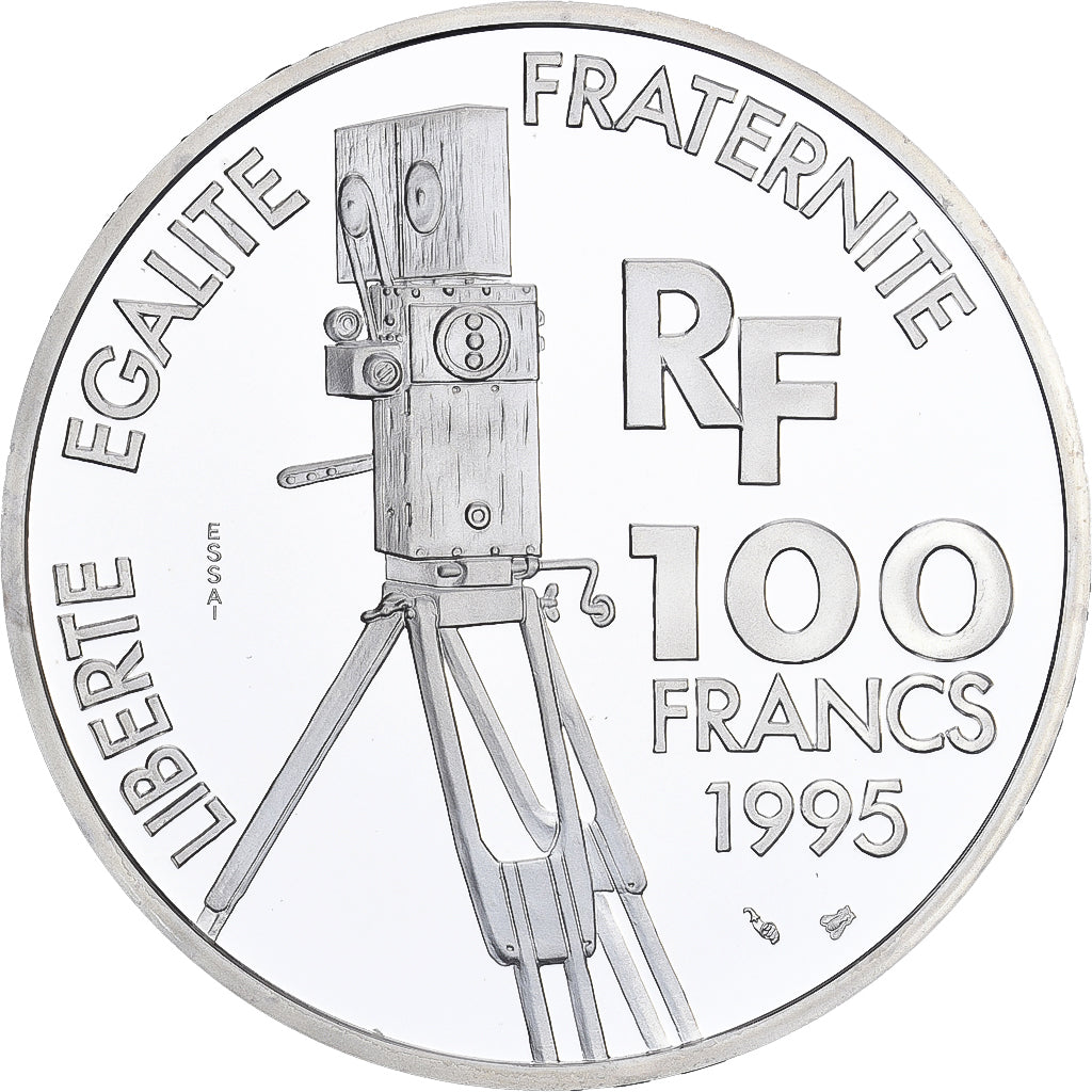 Francia, 100 Francs, Arletty, Centenaire du Cinéma, 1995, Paris, Plata, FDC