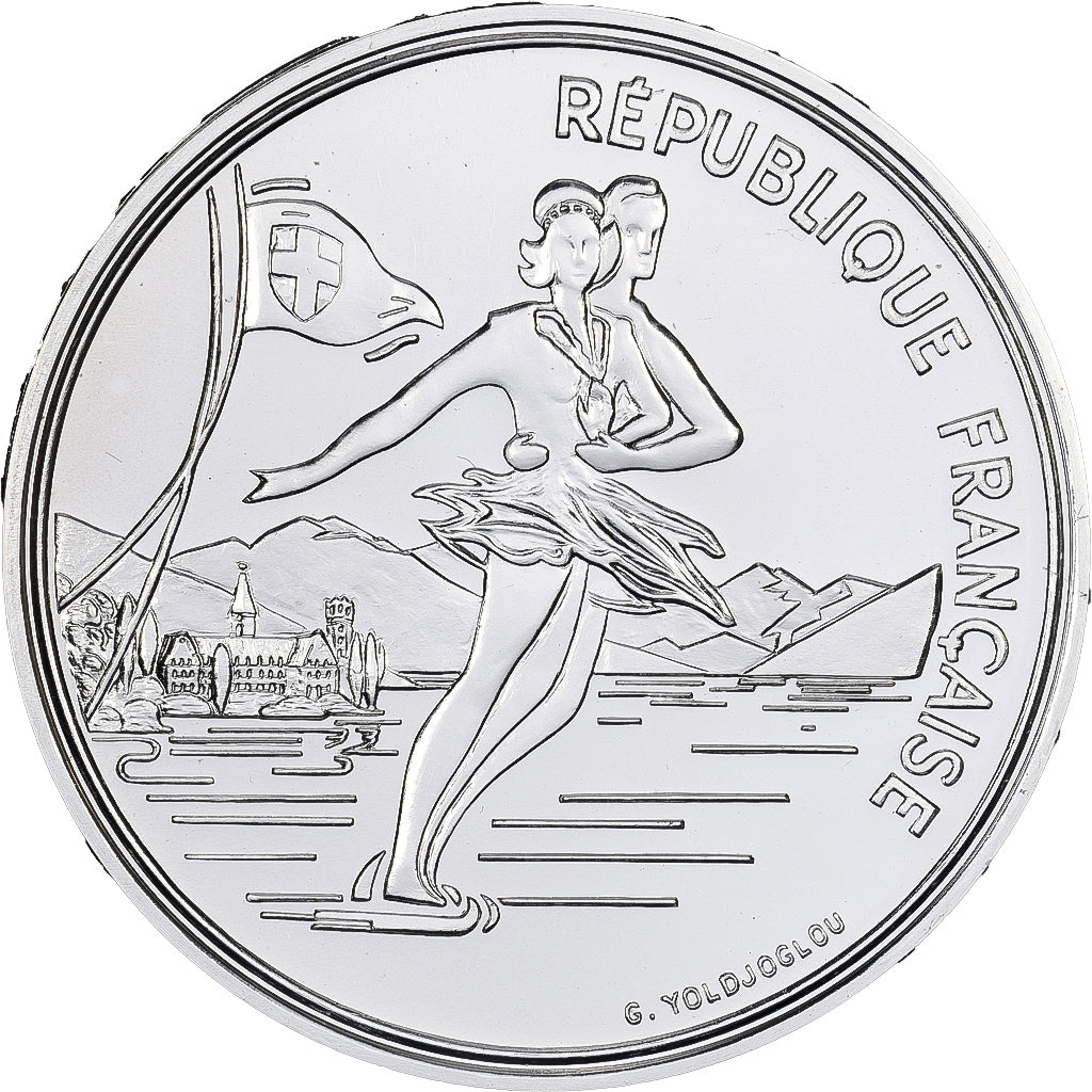 Frankrijk, 100 Francs, Albertville - Patinage artistique, 1989, Monnaie de