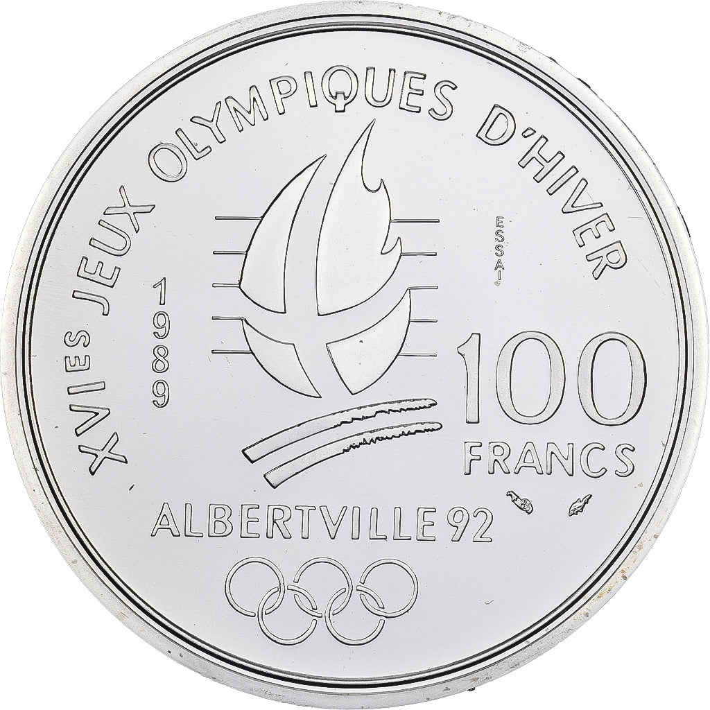 Frankrijk, 100 Francs, Albertville - Patinage artistique, 1989, Monnaie de
