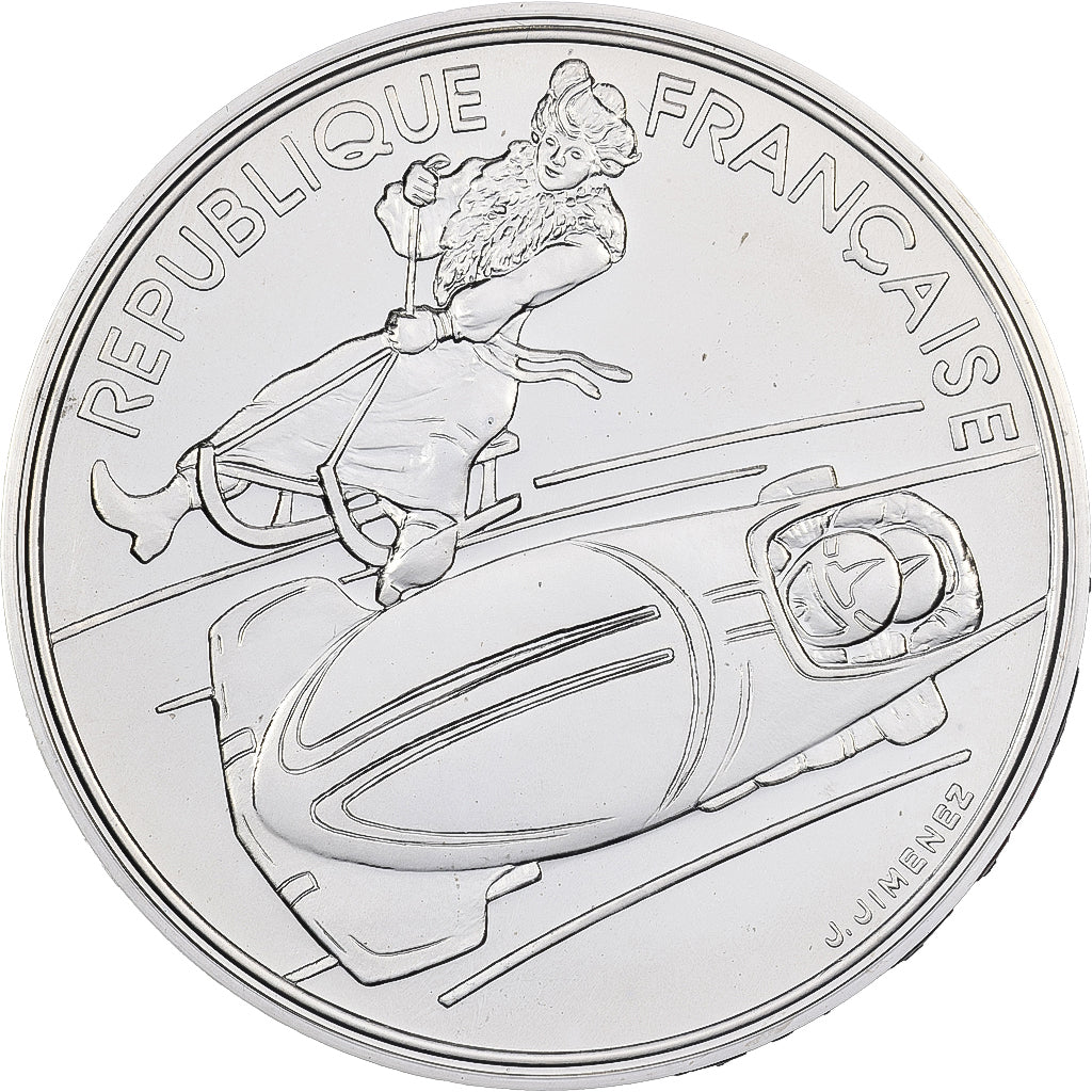 Frankrijk, 100 Francs, Albertville - Bobsleigh, 1990, Monnaie de Paris, ESSAI