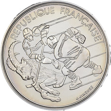 Francia, 100 Francs, Albertville - Hockey sur glace, 1991, Monnaie de Paris