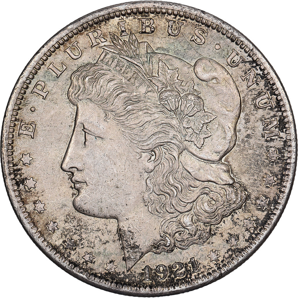 Verenigde Staten, Dollar, Morgan Dollar, 1921, U.S. Mint, Zilver, ZF+, KM:110