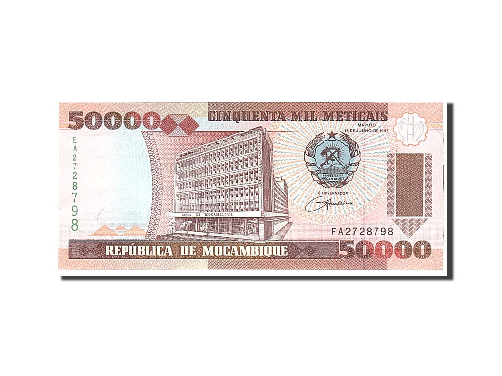 Billet, Mozambique, 50,000 Meticais, 1993, 1993-06-16, KM:138, NEUF