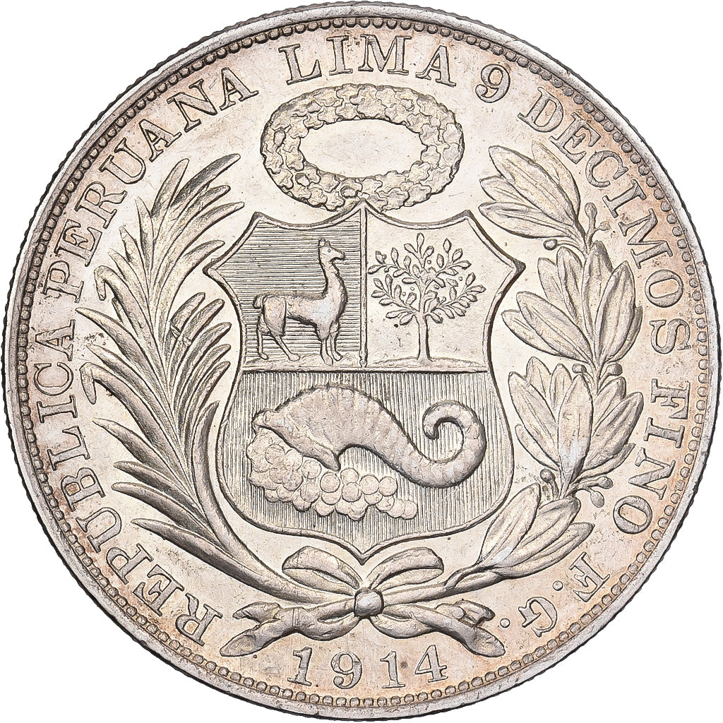 Frankreich, Sol, 1914, Lima, Silber, SS+, KM:196.27