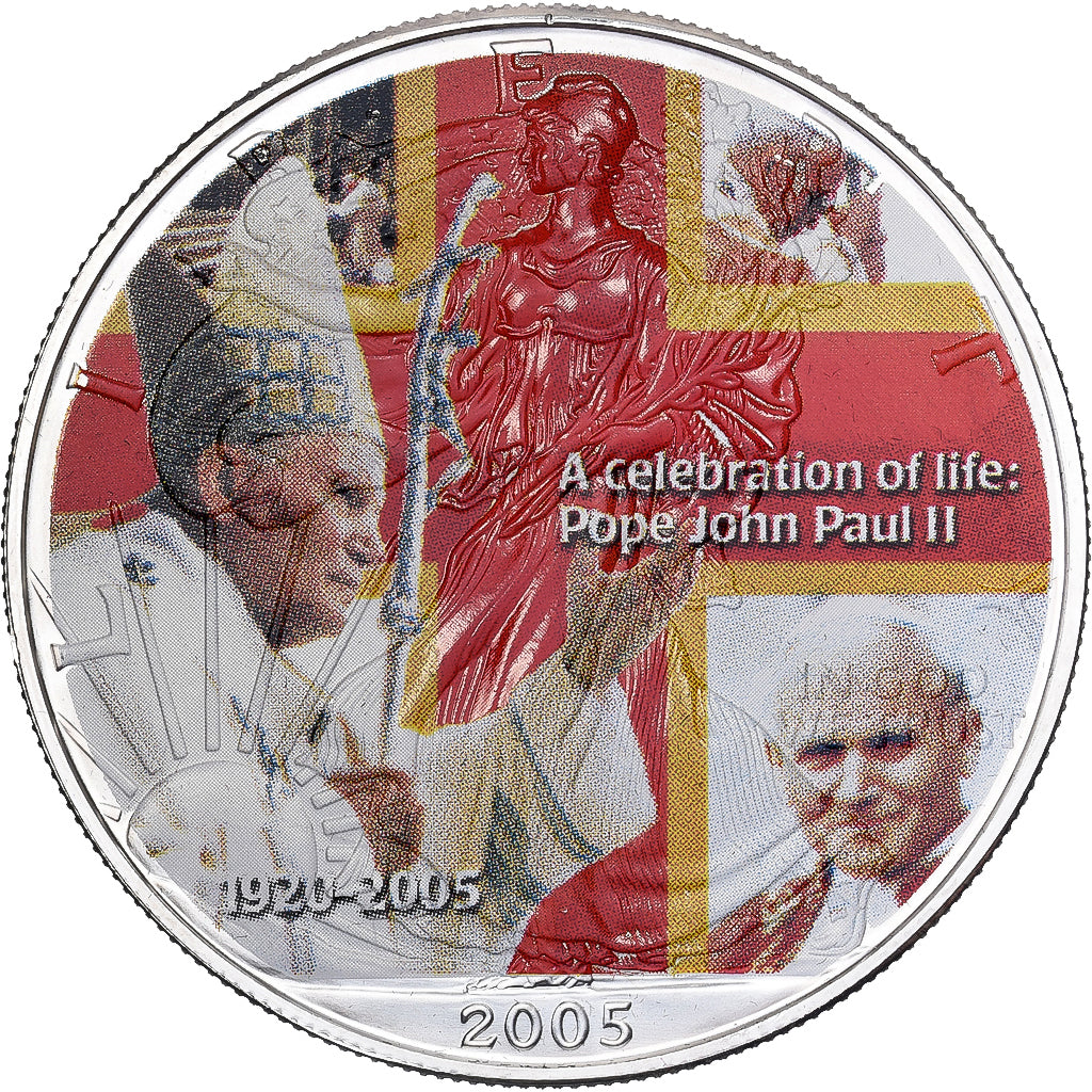 Stati Uniti, 1 Dollar, 1 Oz, 2005, Jean Paul II, Argento, SPL