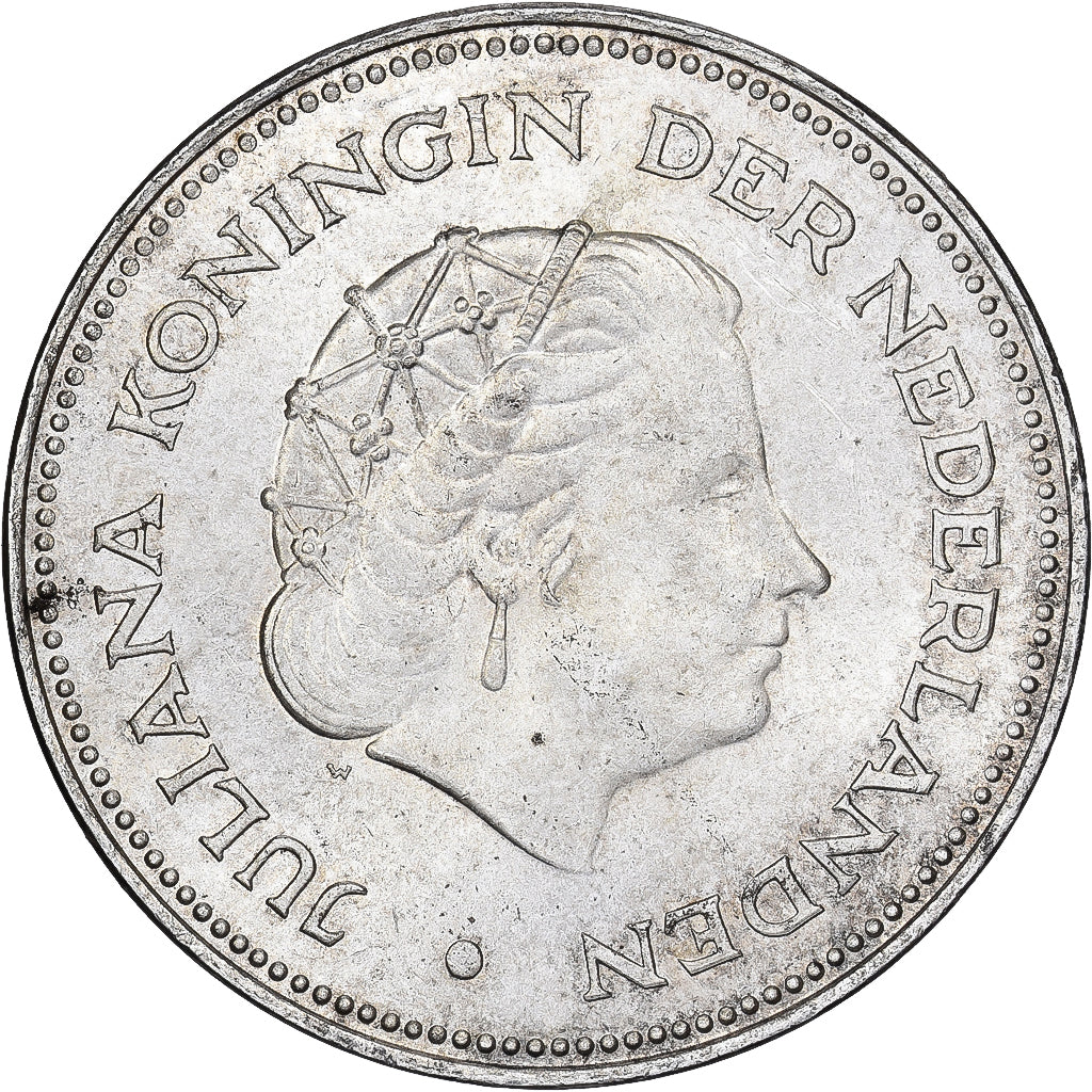 Niederlande, Juliana, 10 Gulden, 1970, Utrecht, Silber, VZ, KM:195