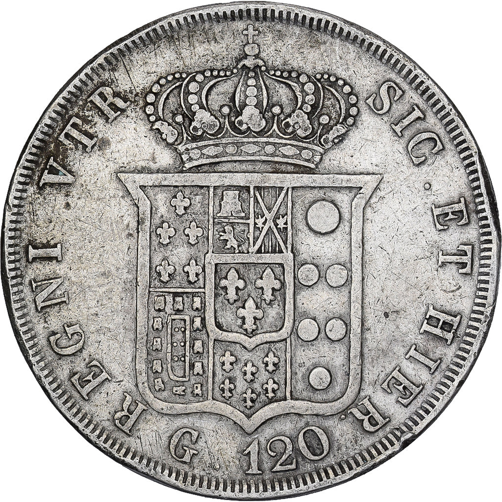 Italia, 120 Grana, 1840, Argento, MB, KM:c.153b