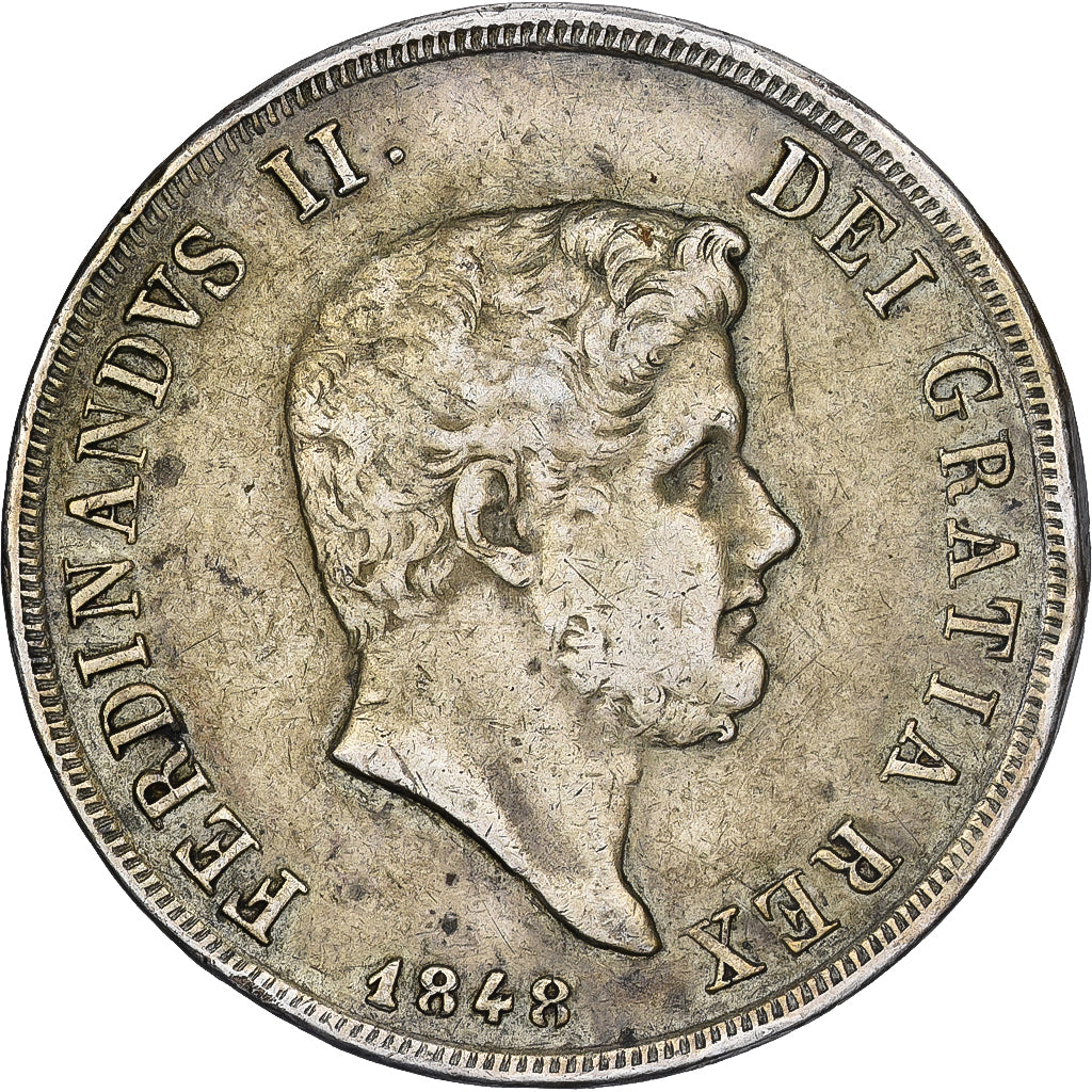 Kingdom of the Two Sicilies, NAPLES, Ferdinando II, 120 Grana, 1848, Argento