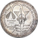 West African States, 5000 Francs, 1982, Silver, AU(55-58), KM:11