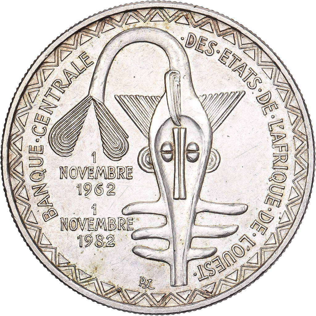Stati dell'Africa occidentale, 5000 Francs, 1982, Argento, SPL-, KM:11