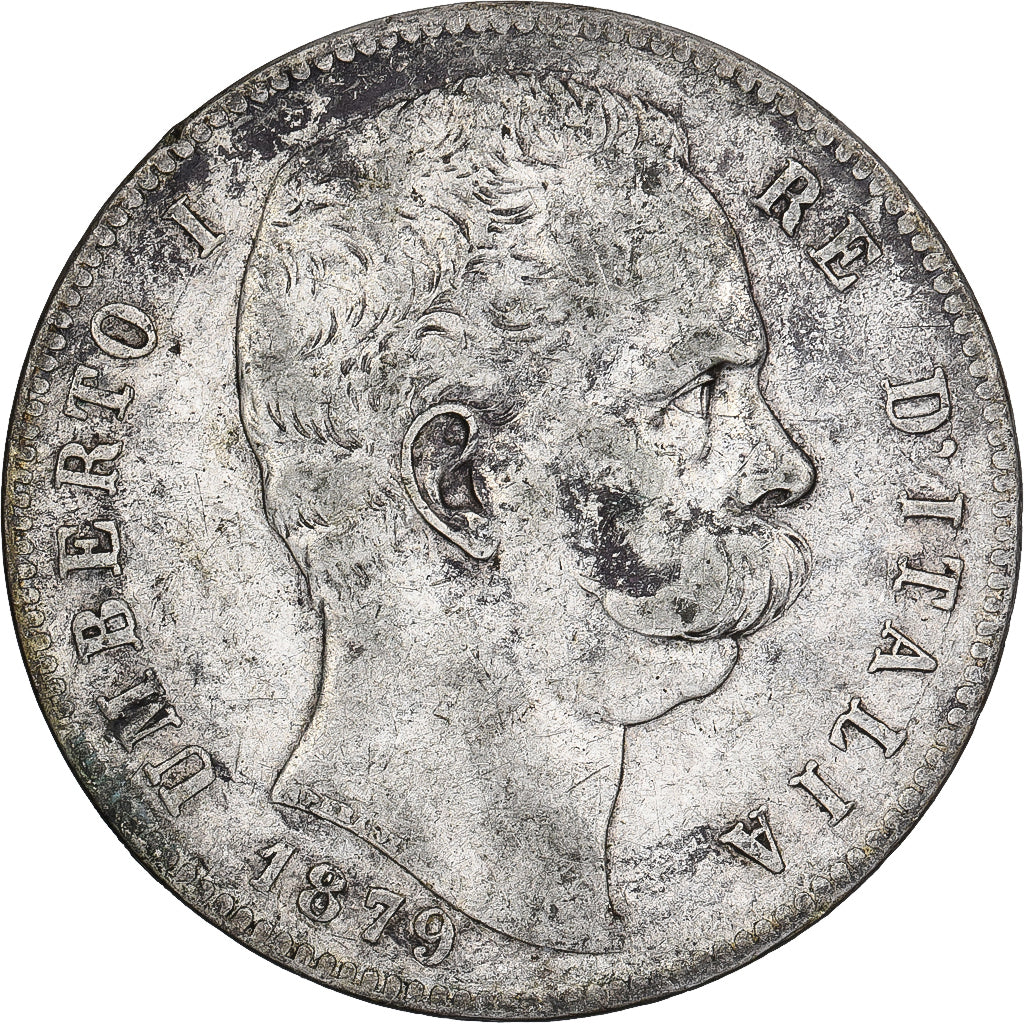 Italy, Umberto I, 5 Lire, 1879, Rome, Silver, VF(30-35), KM:20