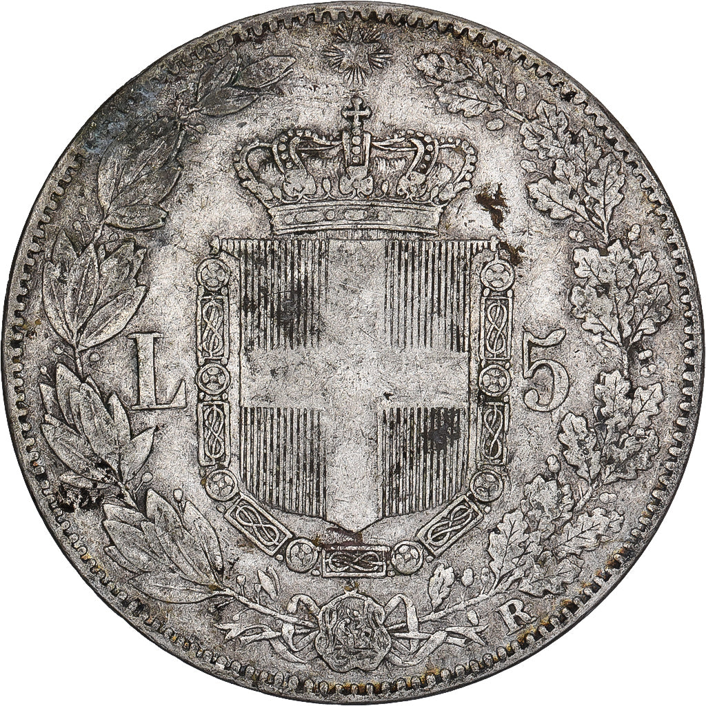 Italy, Umberto I, 5 Lire, 1879, Rome, Silver, VF(30-35), KM:20