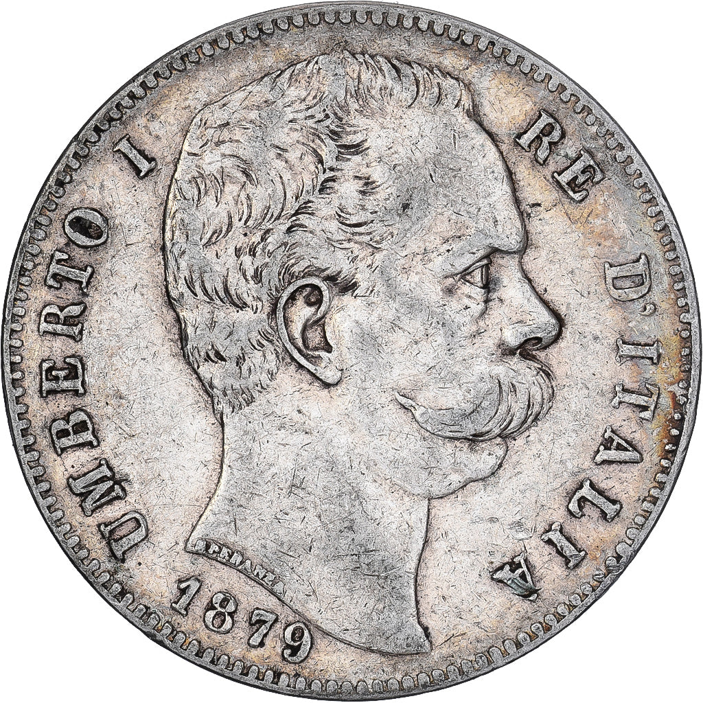 Italie, Umberto I, 5 Lire, 1879, Rome, Argent, TTB, KM:20