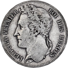 Belgia, Leopold I, 5 Francs, 5 Frank, 1848, Srebro, VF(30-35), KM:3.2