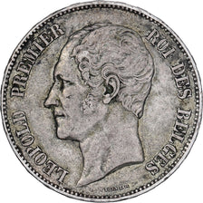 Belgio, Leopold I, 5 Francs, 5 Frank, 1849, Argento, MB+, KM:17