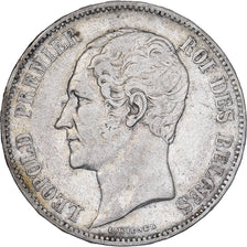 Belgique, Leopold I, 5 Francs, 5 Frank, 1851, Argent, TB+, KM:17