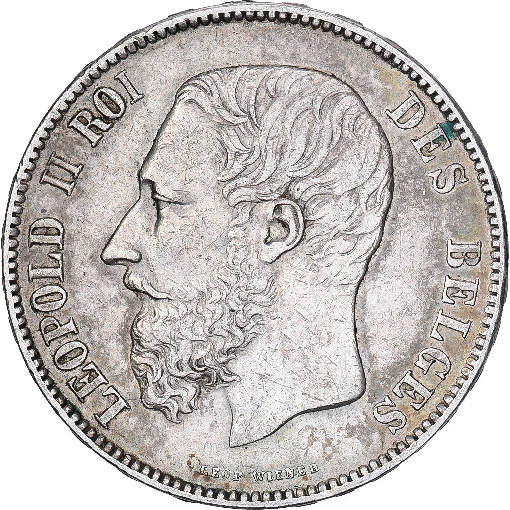 Belgio, Leopold II, 5 Francs, 5 Frank, 1870, Argento, MB+, KM:24