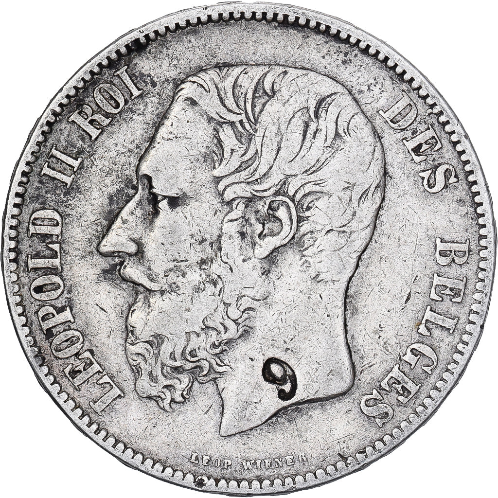 Belgique, Leopold II, 5 Francs, 5 Frank, 1873, Argent, TB+, KM:24