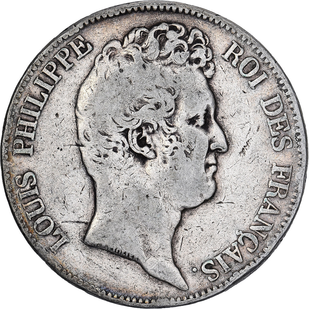 Francia, 5 Francs, Louis-Philippe, 1830, Lyon, Argento, MB, Gadoury:676