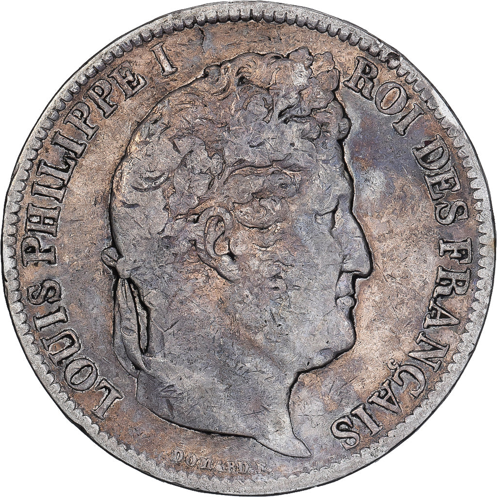 Francia, 5 Francs, Louis-Philippe, 1831, Marseilles, Argento, MB+, Gadoury:677a